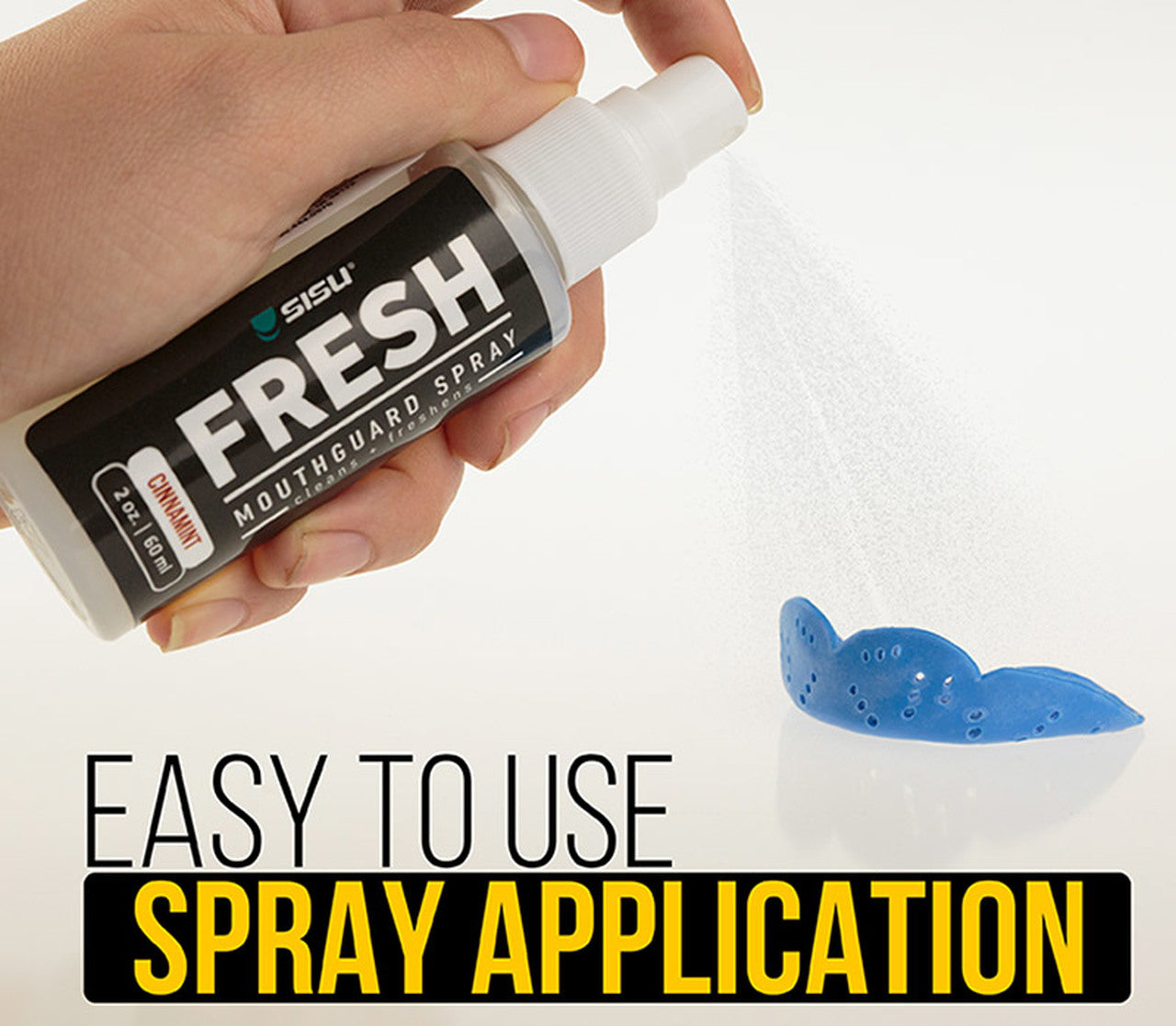 SISU Fresh Mouthguard Spray for Sports & Nighttime Teeth Grinding - Minty Breath Freshener for Athletes & Bruxism Relief
