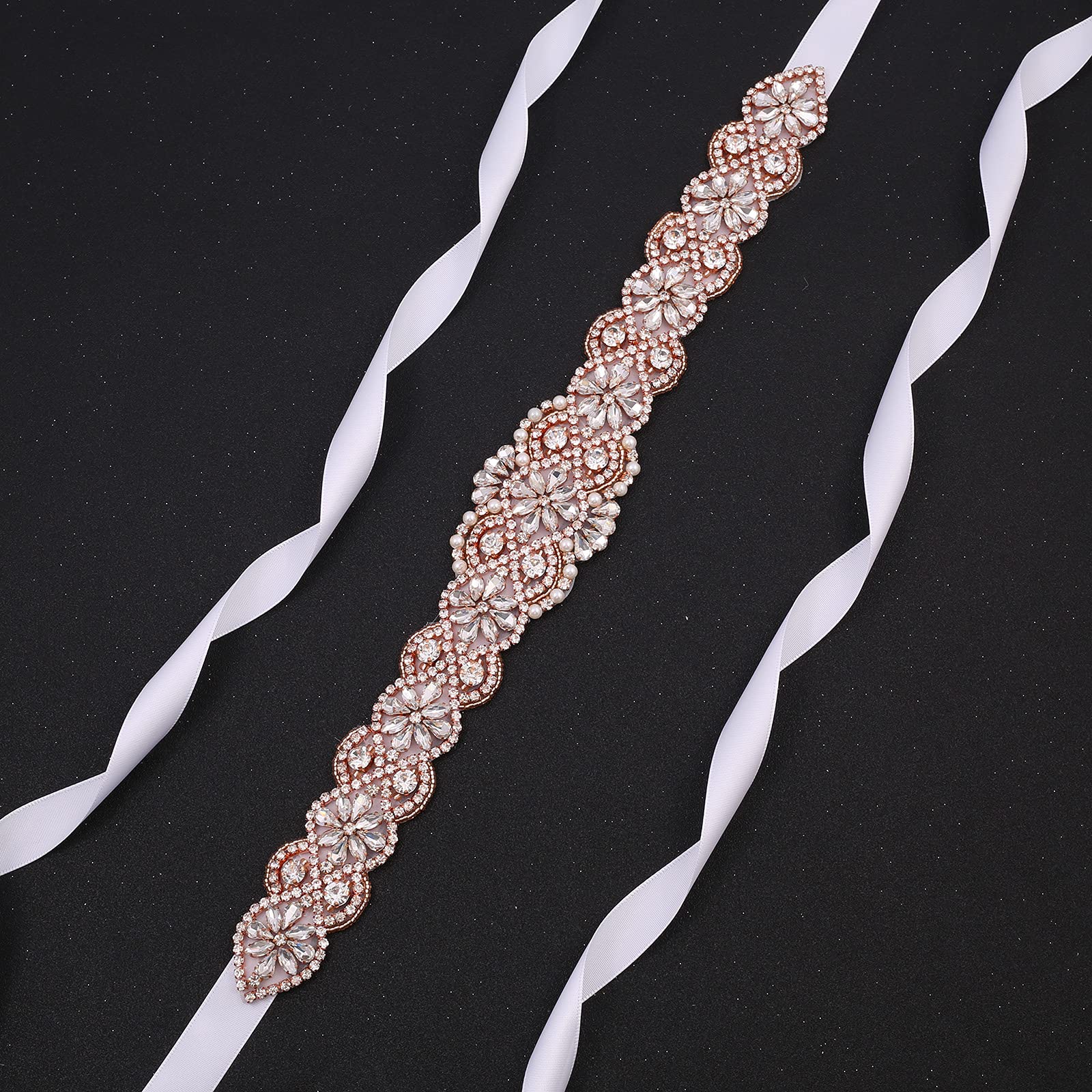 Sparkling Rhinestone Wedding Belt for Bride & Bridesmaids - Elegant Crystal Sash for Wedding Dresses | Perfect for Bridal Showers, Ceremonies & Special Occasions