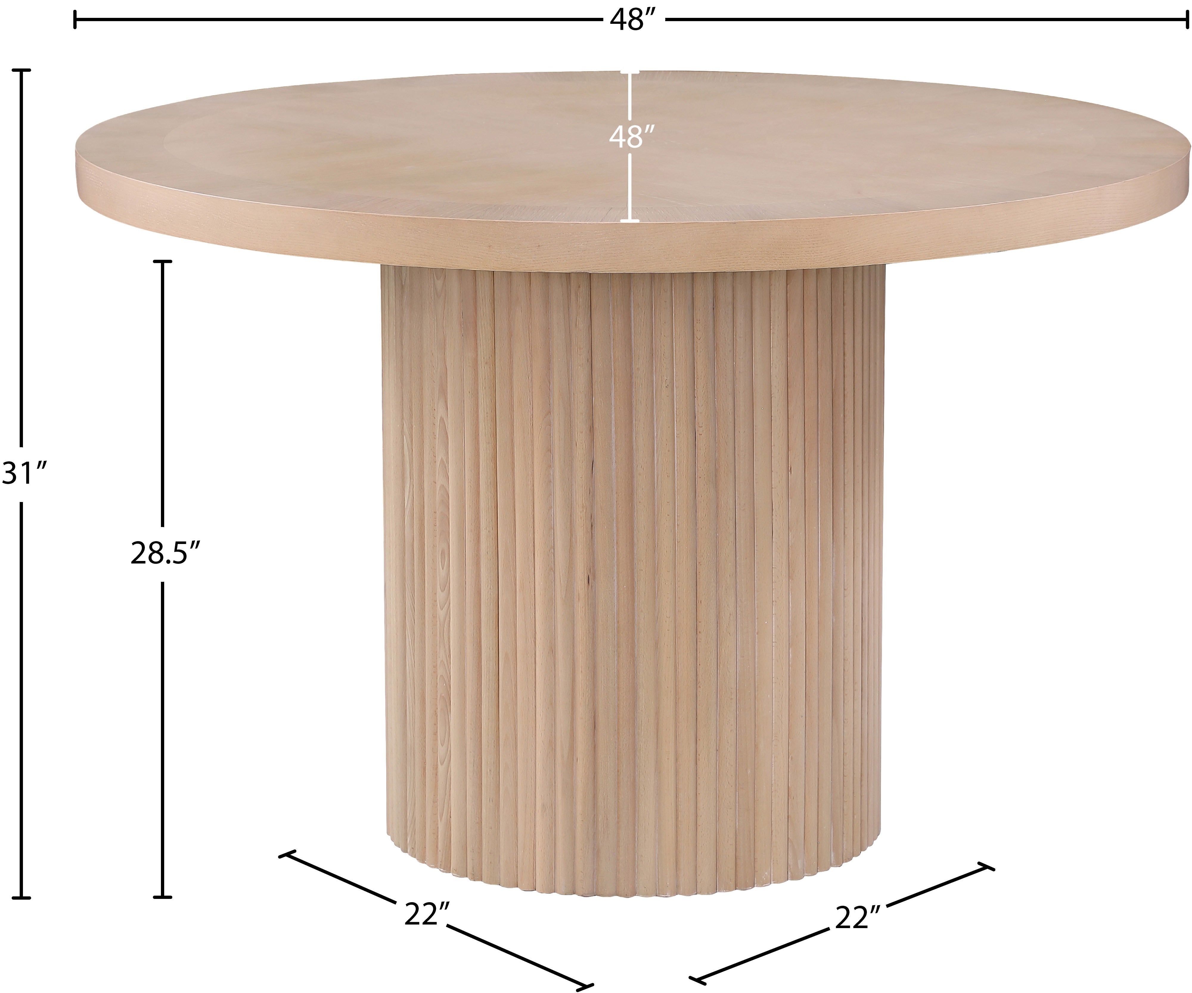 Belinda Dining Table - Modern Wooden Dining Table for 6, Farmhouse Style Kitchen Table with Extendable Leaf - Perfect for Family Dinners & Entertaining Guests