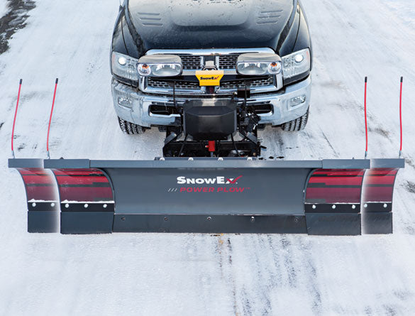 SnowEx POWER PLOW 8100PP & 8611PP Winged Blade Snow Plow | Heavy Duty 8' to 11' Commercial Snow Removal Equipment for Driveways, Parking Lots & Roadways