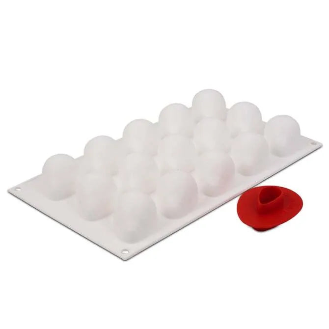 30-Cavity Silicone Mold with 15 Cutter Shapes for Cupcakes, Candies, Soaps - Perfect for Baking, DIY Crafts & Party Decorations