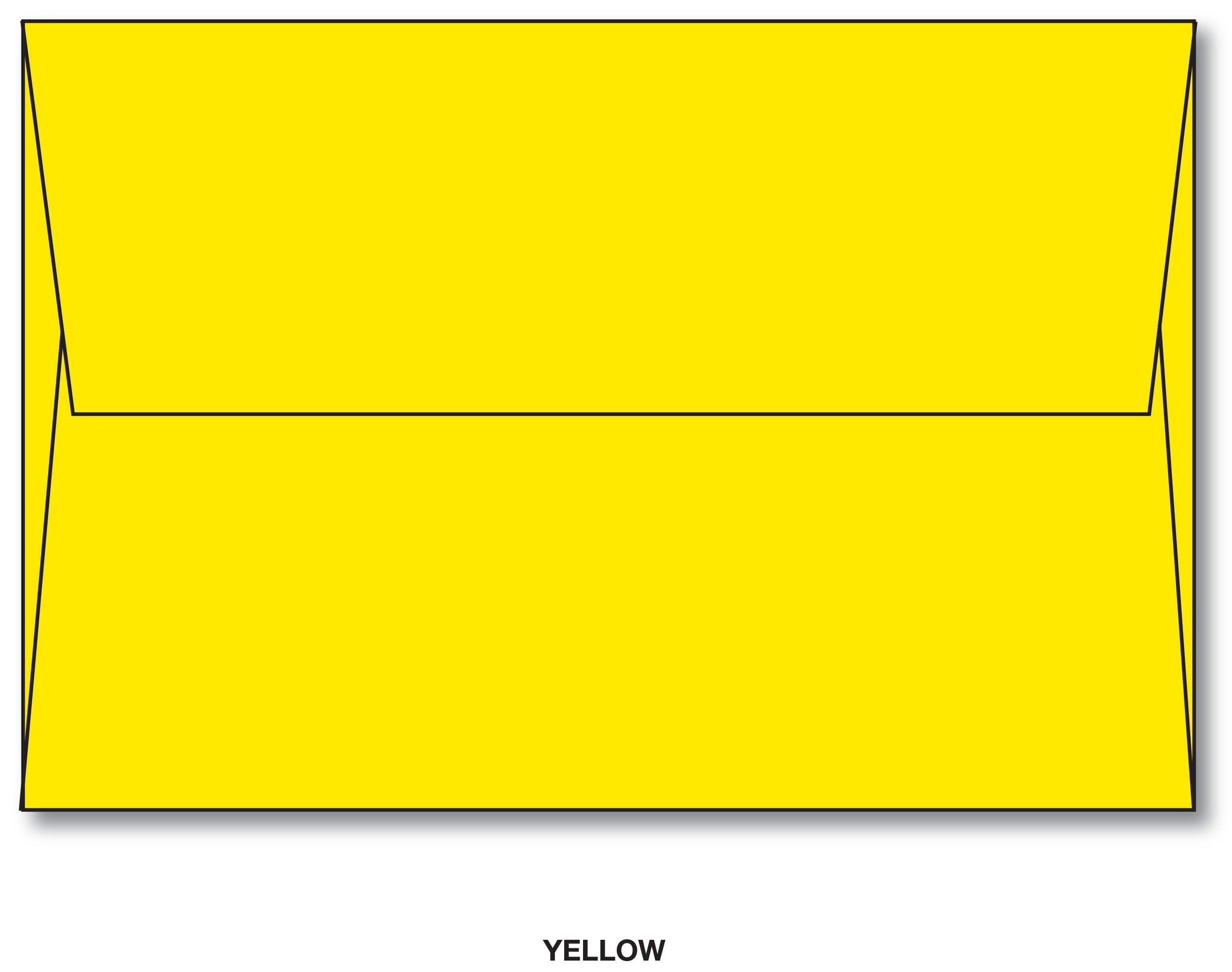 Brite Hue A7 Greeting Card Envelopes - 250 Pack Yellow Envelopes for Invitations, Thank You Cards & Wedding Stationery - Perfect for DIY Crafts & Business Correspondence
