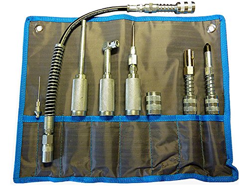 Heavy Duty Grease Gun Adapter Kit - Universal Fit for Automotive, Industrial & Farm Equipment - Perfect for Lubricating Bearings, Joints & Machinery Parts