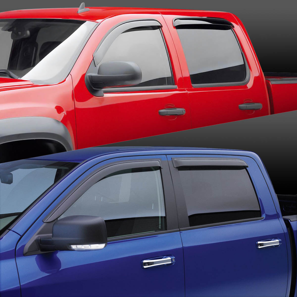 07-14 Cadillac Escalade Window Deflectors | Side Window Visors & Rain Guards | Reduce Wind Noise & Protect Interior from Rain & Sun