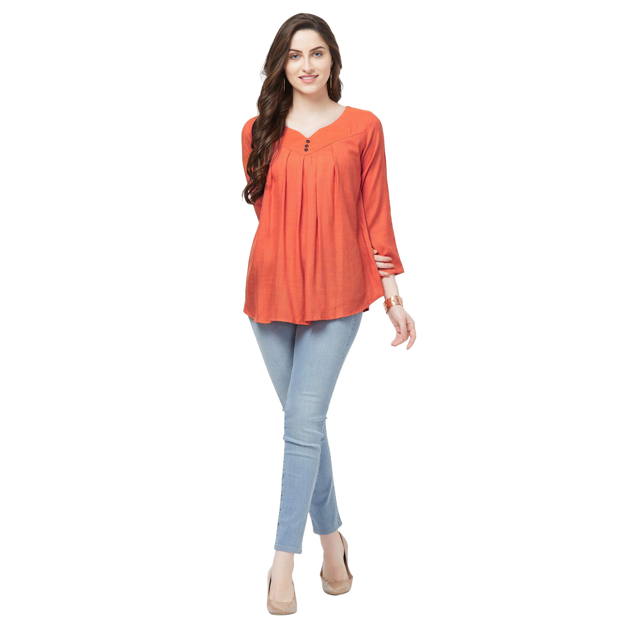 Go.4.it Women's Casual Short Sleeve T-Shirt - Soft Cotton V-Neck Blouse for Everyday Wear - Perfect for Work, Outfits & Summer Fashion