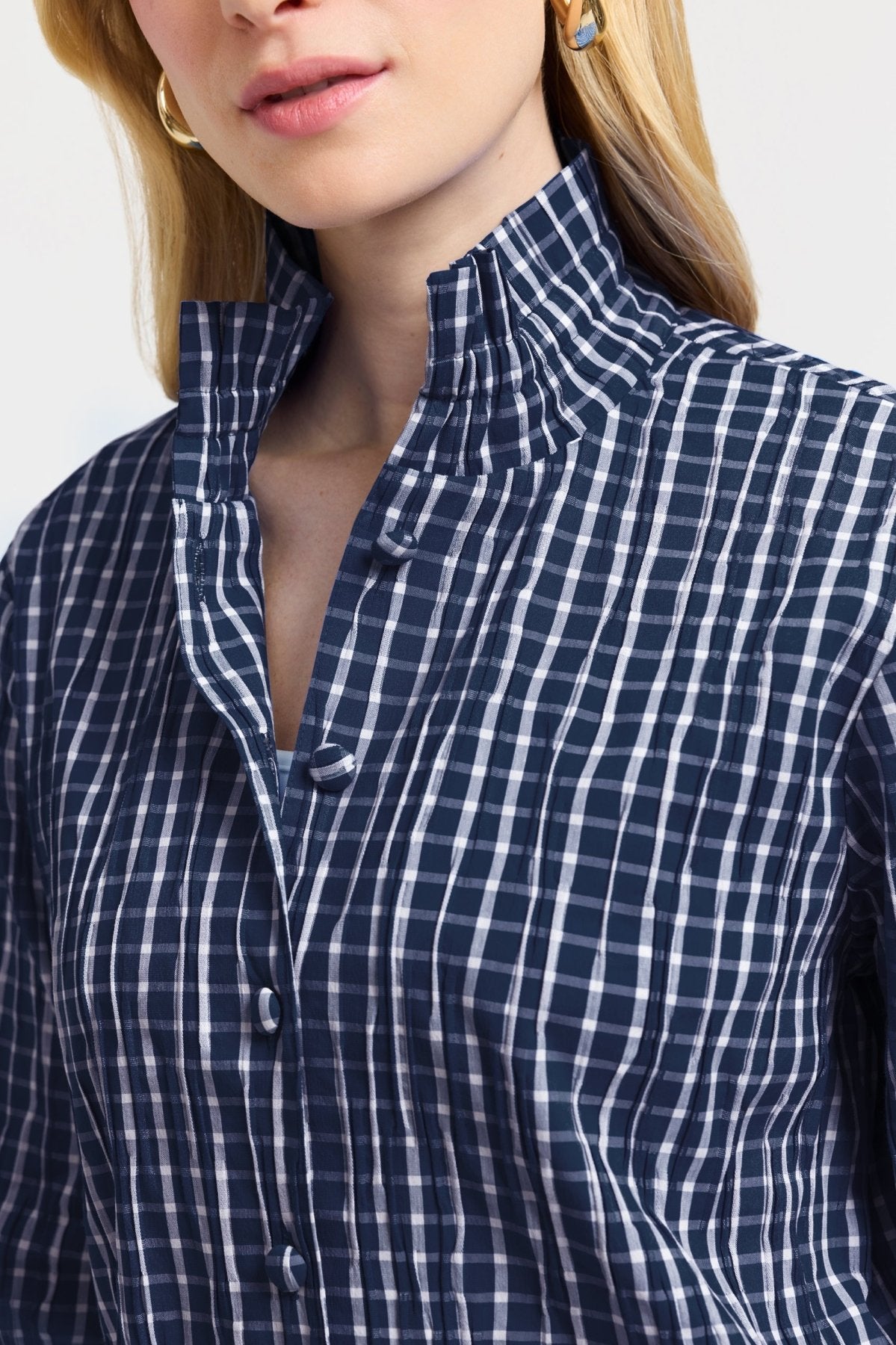 Carolina Crinkle 3/4 Sleeve Shirt Jacket for Women - Stylish Wrinkle-Resistant Lightweight Layering Top | Perfect for Office Wear, Casual Outfits & Spring Fashion