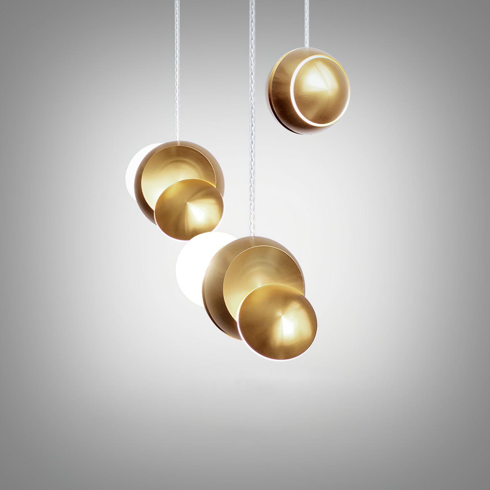 Modern Circular Cluster Pendant Light - 6-Light Chandelier for Dining Room, Kitchen Island & Living Room - Adjustable Hanging Fixture with Clear Glass Shades - Industrial Farmhouse Lighting Decor