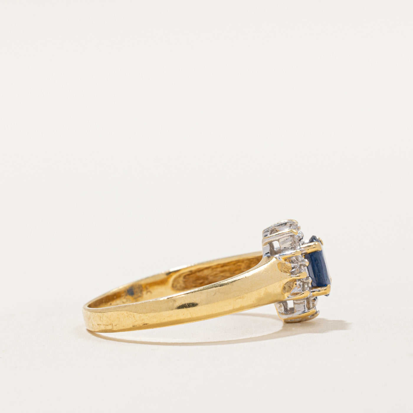 Exquisite 0.34ct Sapphire & 0.12ct Diamond Ring - Size 7 | Elegant Blue Gemstone Engagement & Wedding Band | Perfect for Anniversaries, Proposals & Special Occasions