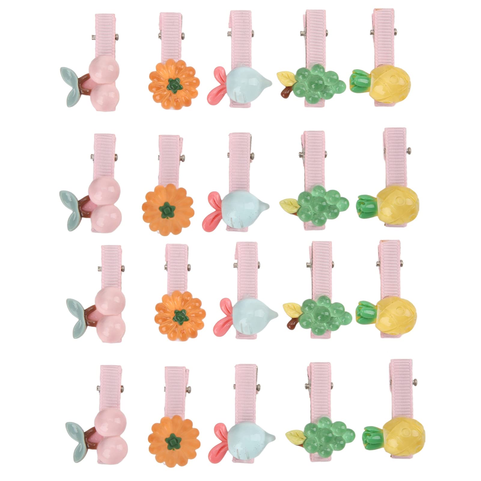 20PCS Cute Resin Pet Hair Clips for Dogs & Cats - Fruit Shaped Hairpins for Grooming, Birthday Parties & Weddings - Pet Accessories for Puppies & Long Haired Cats (Great for Pet Styling, Photo Shoots & Special Occasions)