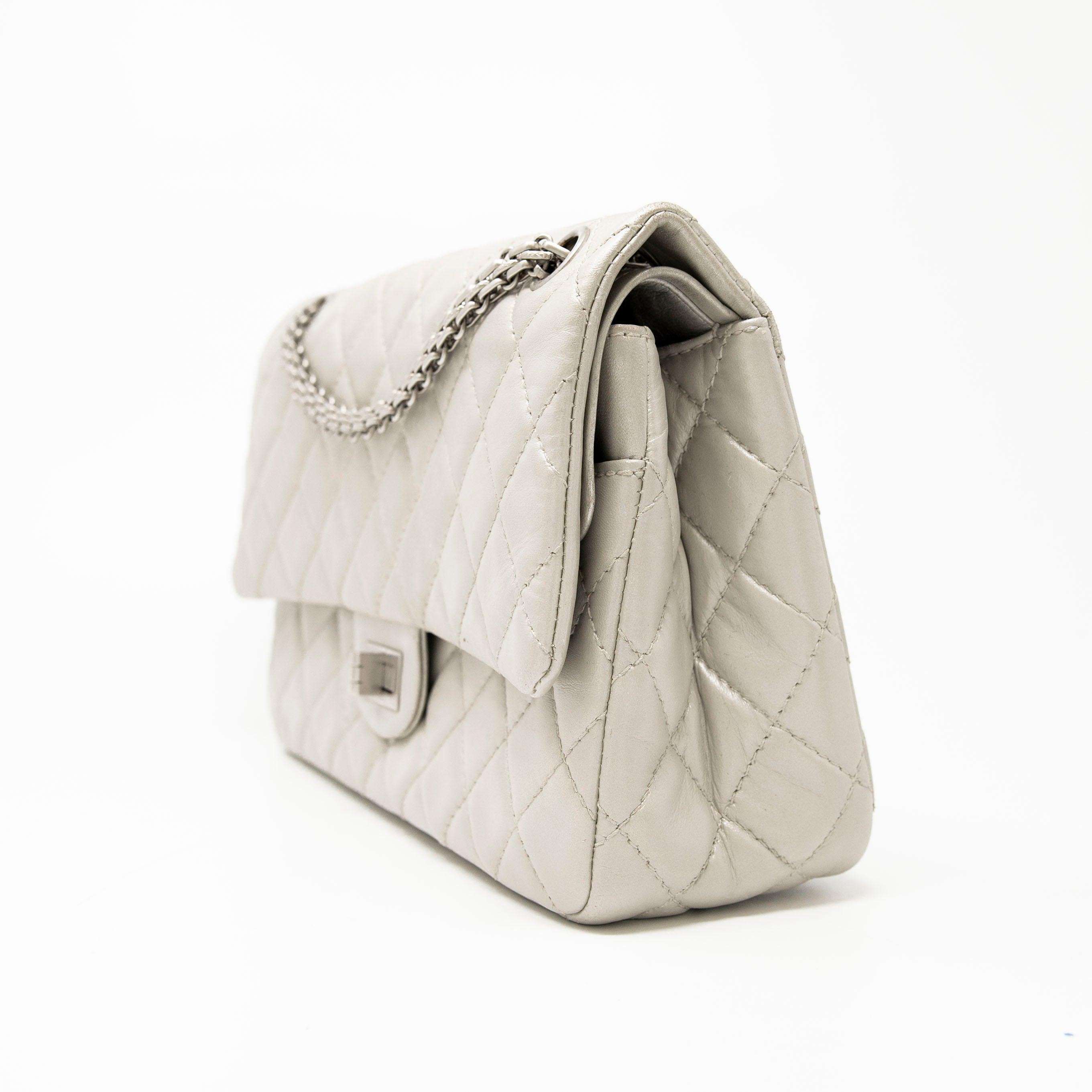 Authentic Chanel Silver 2.55 Reissue 226 Flap Bag - Luxury Designer Handbag for Women | Perfect for Evening Events, Date Nights & Special Occasions