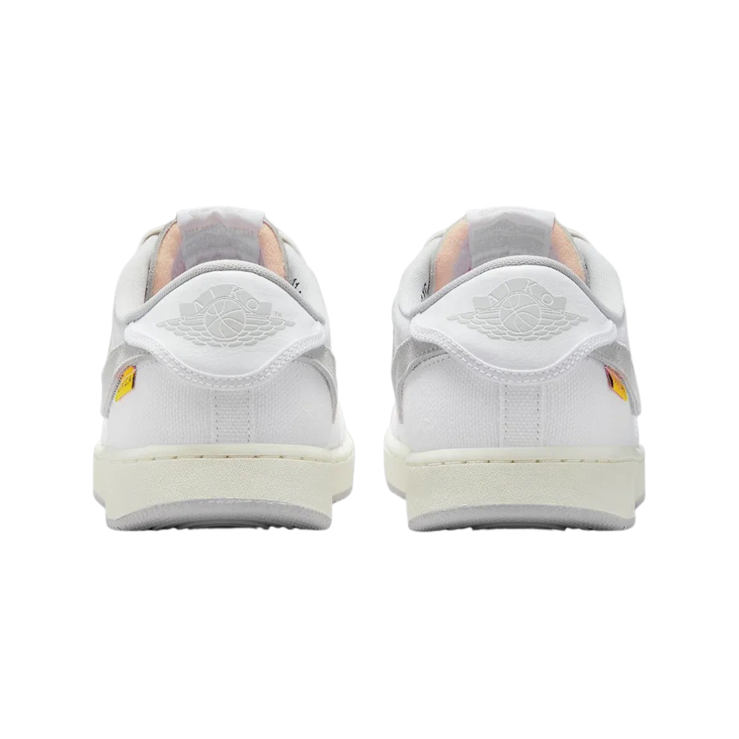 Air Jordan 1 KO Low SP Sneakers - White Neutral Grey Sail - Men's Basketball Shoes for Casual Wear & Street Style