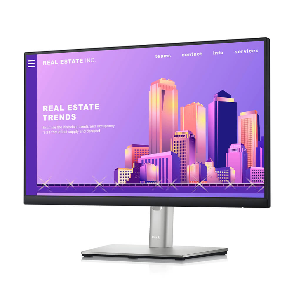 Dell P2222H 21.5 Inch FHD IPS Monitor for Business - Ultra-Thin Bezel, VESA Mountable, Ideal for Office Work, Home Office & Gaming Setup