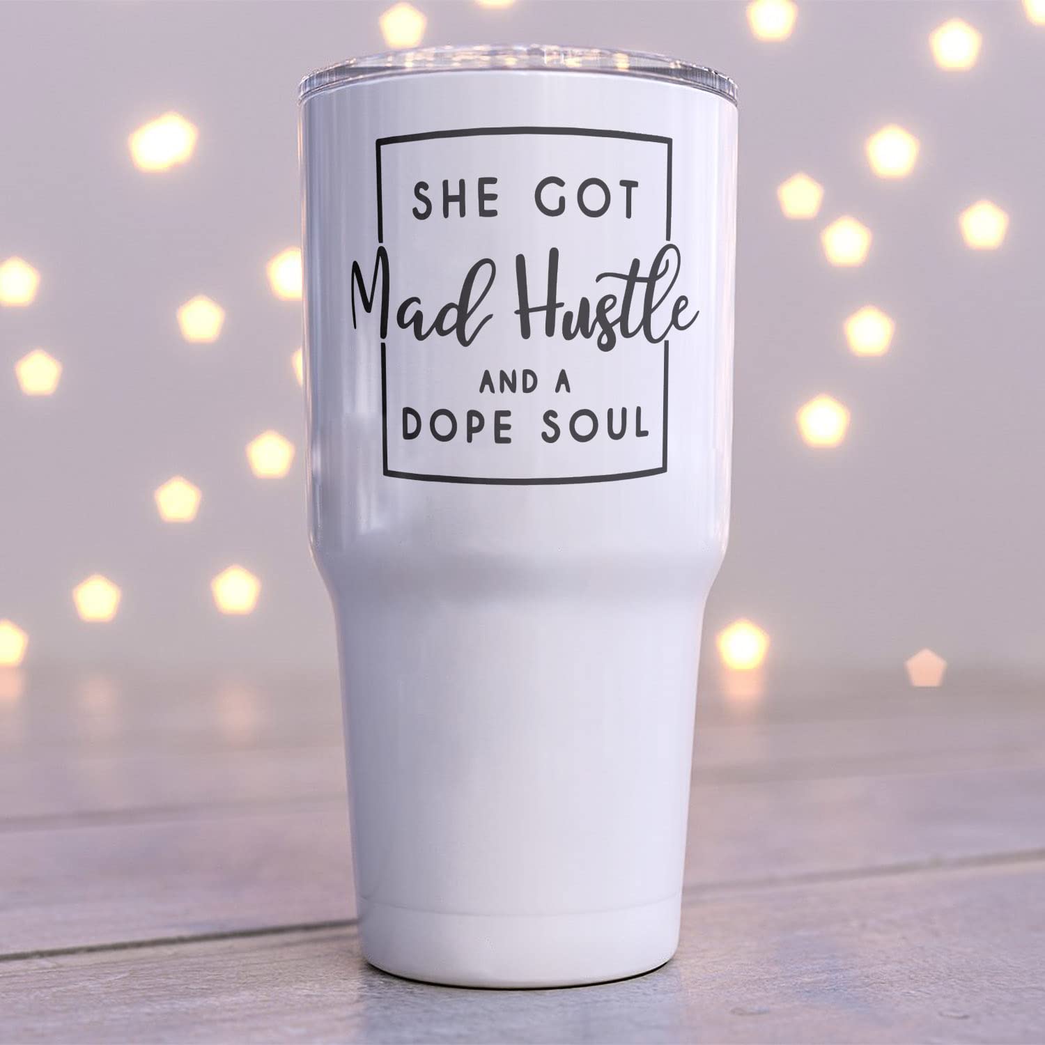 30oz Stainless Steel Insulated Travel Tumbler - Boss Tumbler with Motivational Quote, Dope Soul Design, Keeps Drinks Hot/Cold for Hours - Perfect for Coffee, Tea, Office, Gym & Outdoor Activities