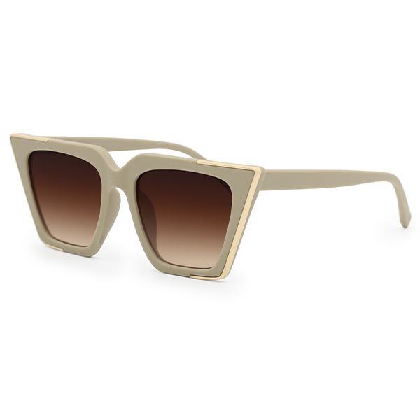 Stylish CEO Nude Frame Brown Lens Cat Eye Sunglasses for Women - Perfect for Outdoor Activities, Beach, Driving & Fashion Accessories