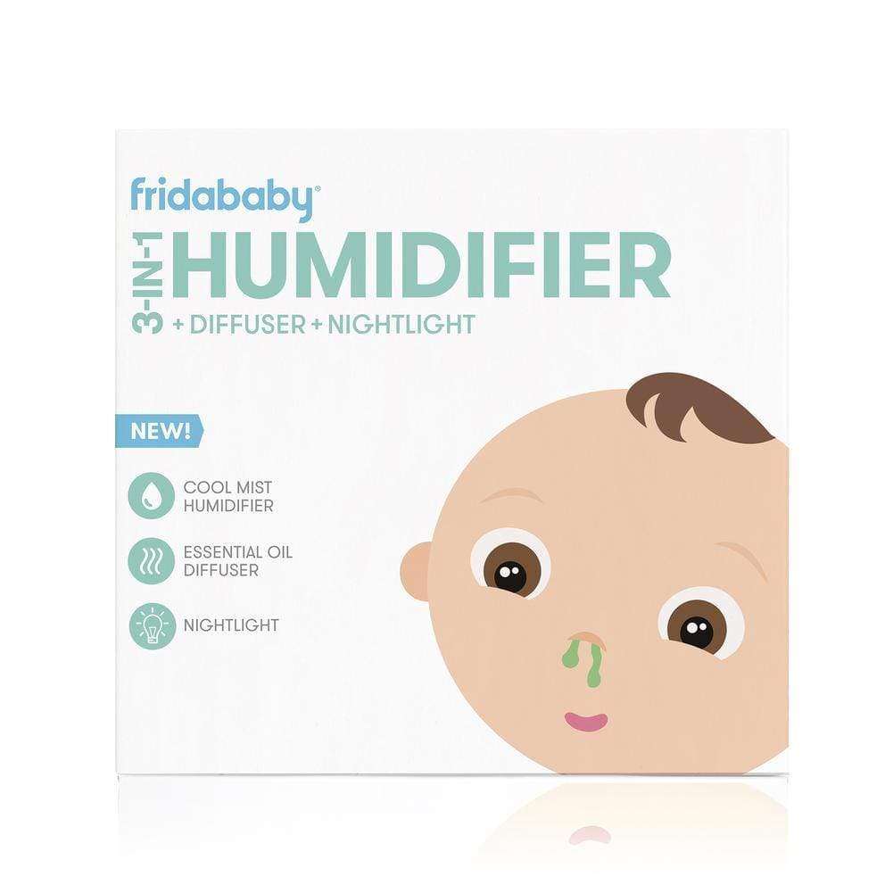 FridaBaby BreatheFrida 3-in-1 Humidifier, Diffuser & Nightlight for Baby Nursery - Cool Mist Humidifier with Essential Oil Diffuser and Soothing Night Light for Better Sleep and Congestion Relief