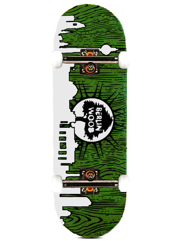 Berlinwood Fingerboard Complete BW Skyline - Professional Fingerboard Skateboard for Tricks & Stunts - Perfect for Skateboarding Enthusiasts & Beginners - Indoor & Outdoor Use