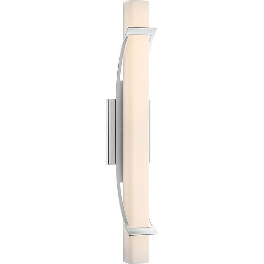1 Light Contemporary Vanity Light Fixture - Polished Chrome Finish Bathroom Sconce for Modern Decor - Perfect for Bathroom Vanity, Powder Room, and Dressing Area Lighting