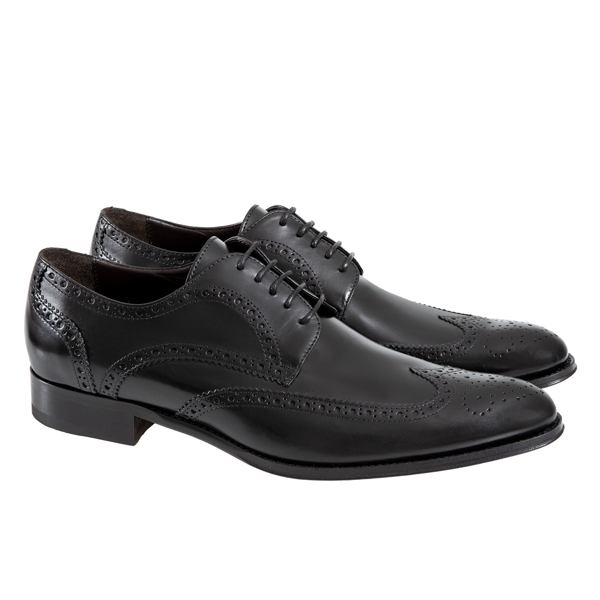 HENRY SARTORIAL Men's Classic Black Brogue Derby Dress Shoes - Formal & Business Oxfords for Office, Wedding & Special Occasions