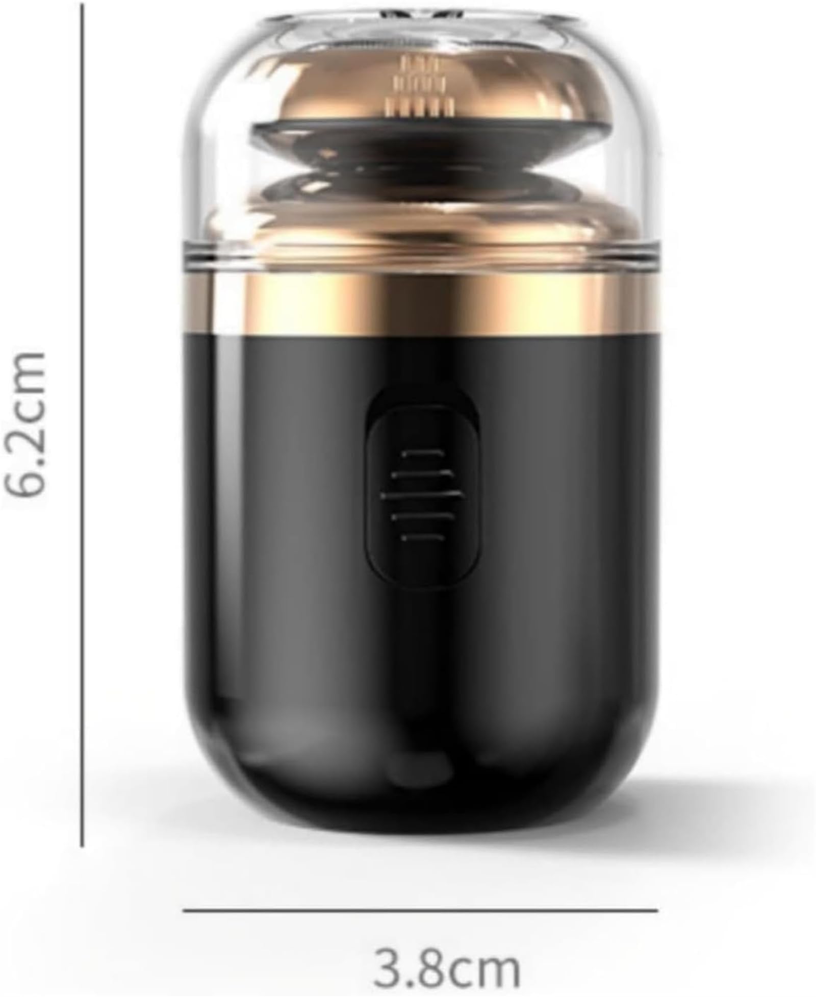 2-in-1 Electric Shaver & Nose Hair Trimmer for Men - Mini Portable Capsule Razor with Dual Blades (Black & White) - Perfect for Travel, Gym & Daily Grooming