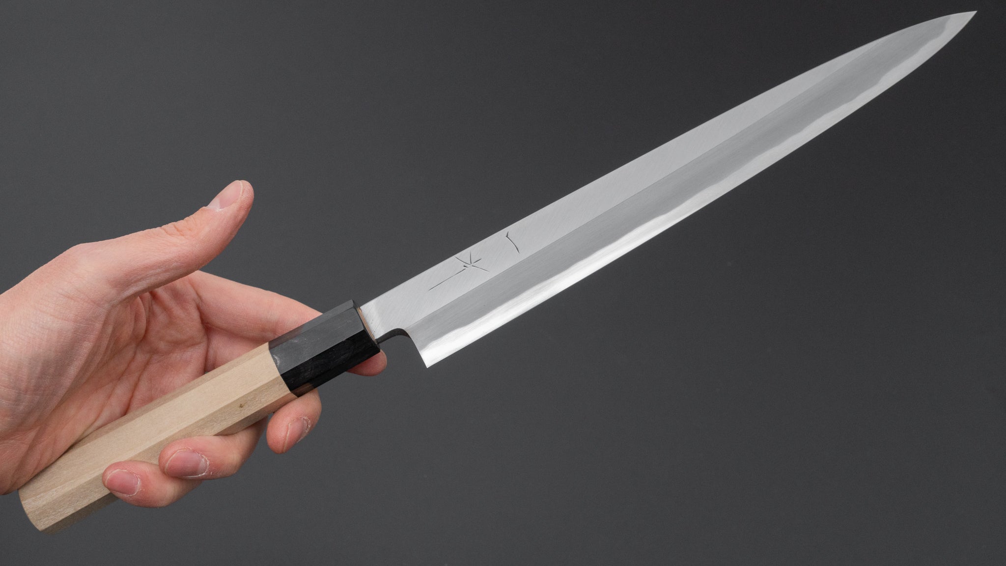 Hitohira Togashi Blue #2 Yanagiba 240mm Japanese Sushi Knife with Ho Wood Handle & Saya - Premium Sashimi & Sushi Preparation Tool for Professional Chefs & Home Cooks