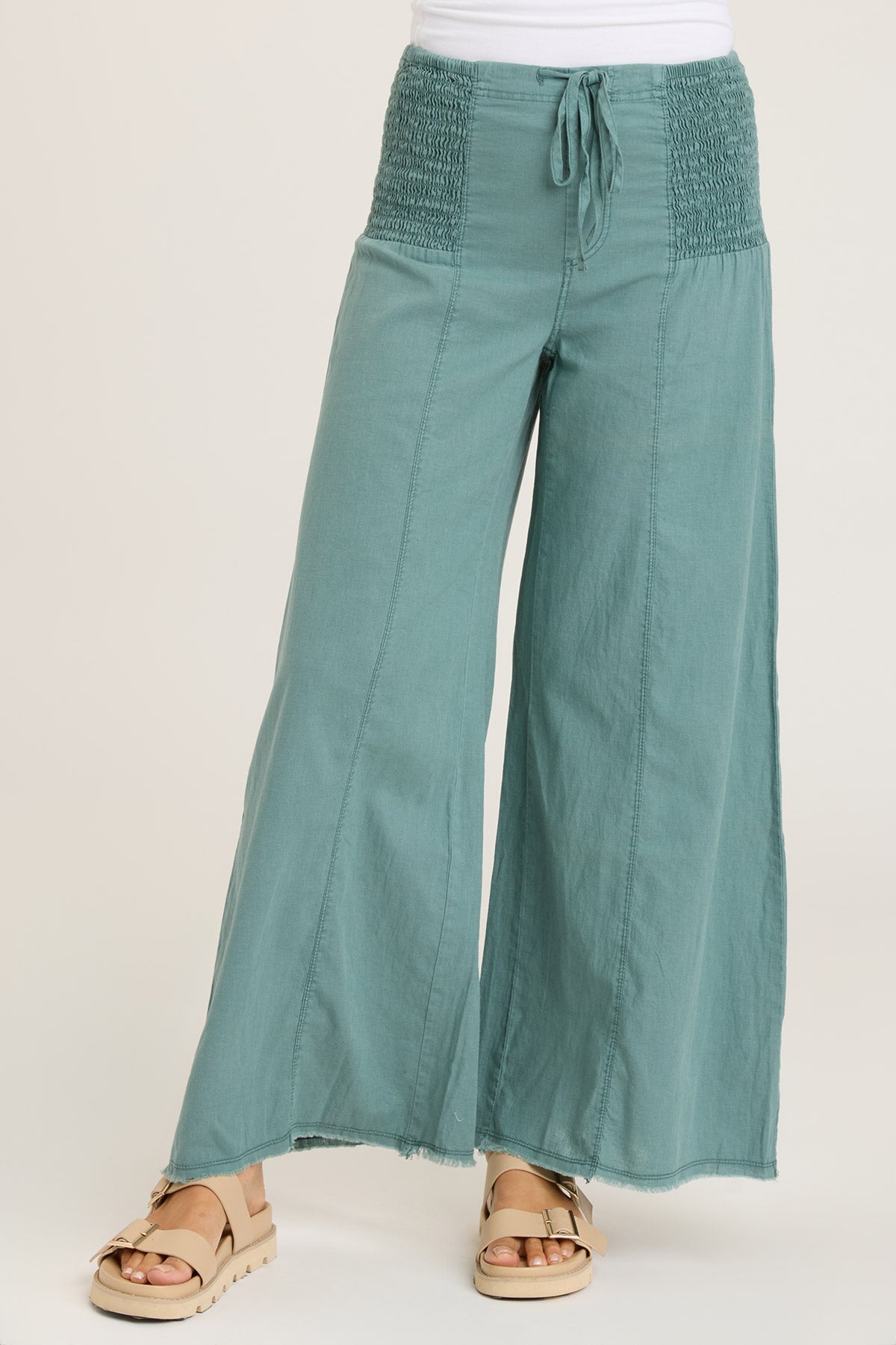 Kaj Wide Leg Folk Tale Pants - Bohemian Style High Waisted Flowy Trousers for Women | Perfect for Festivals, Vacations & Casual Wear