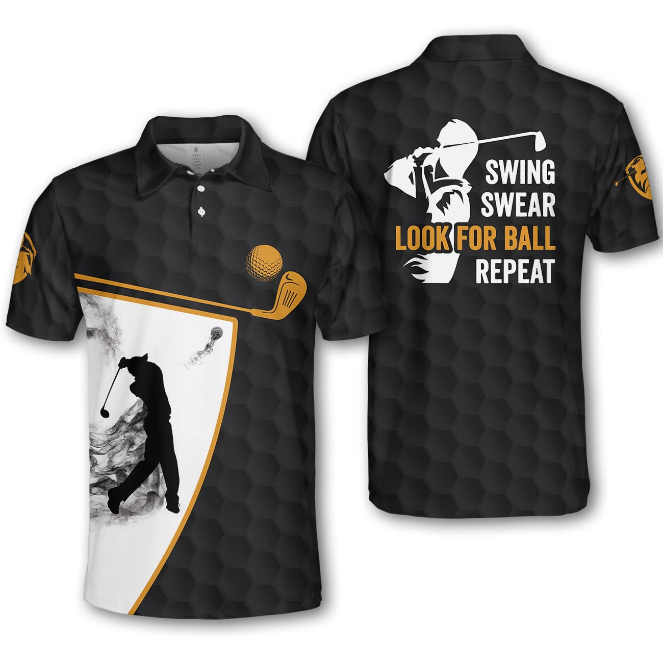 Funny Golf Shirts for Men - Crazy Golf Polo Shirts Dry Fit Moisture Wicking - Perfect for Golf Tournaments, Casual Wear & Funny Gifts for Golf Lovers