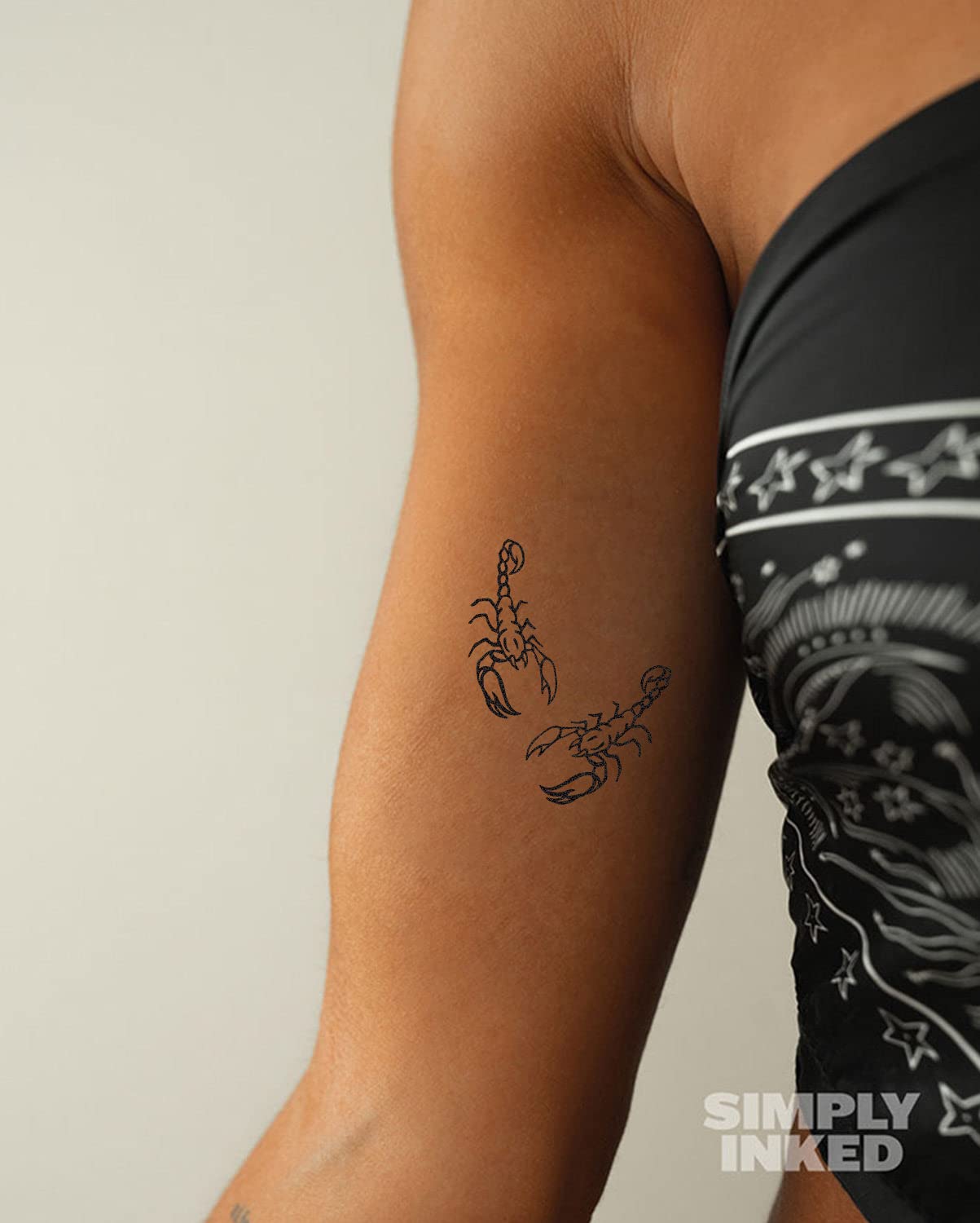 Mini Scorpion Temporary Tattoo - Waterproof Sticker for Men & Women - Party & Travel