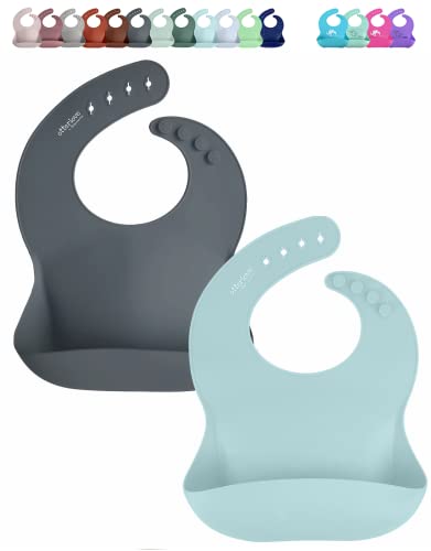 2 Bib Pack - Mint & Smoke