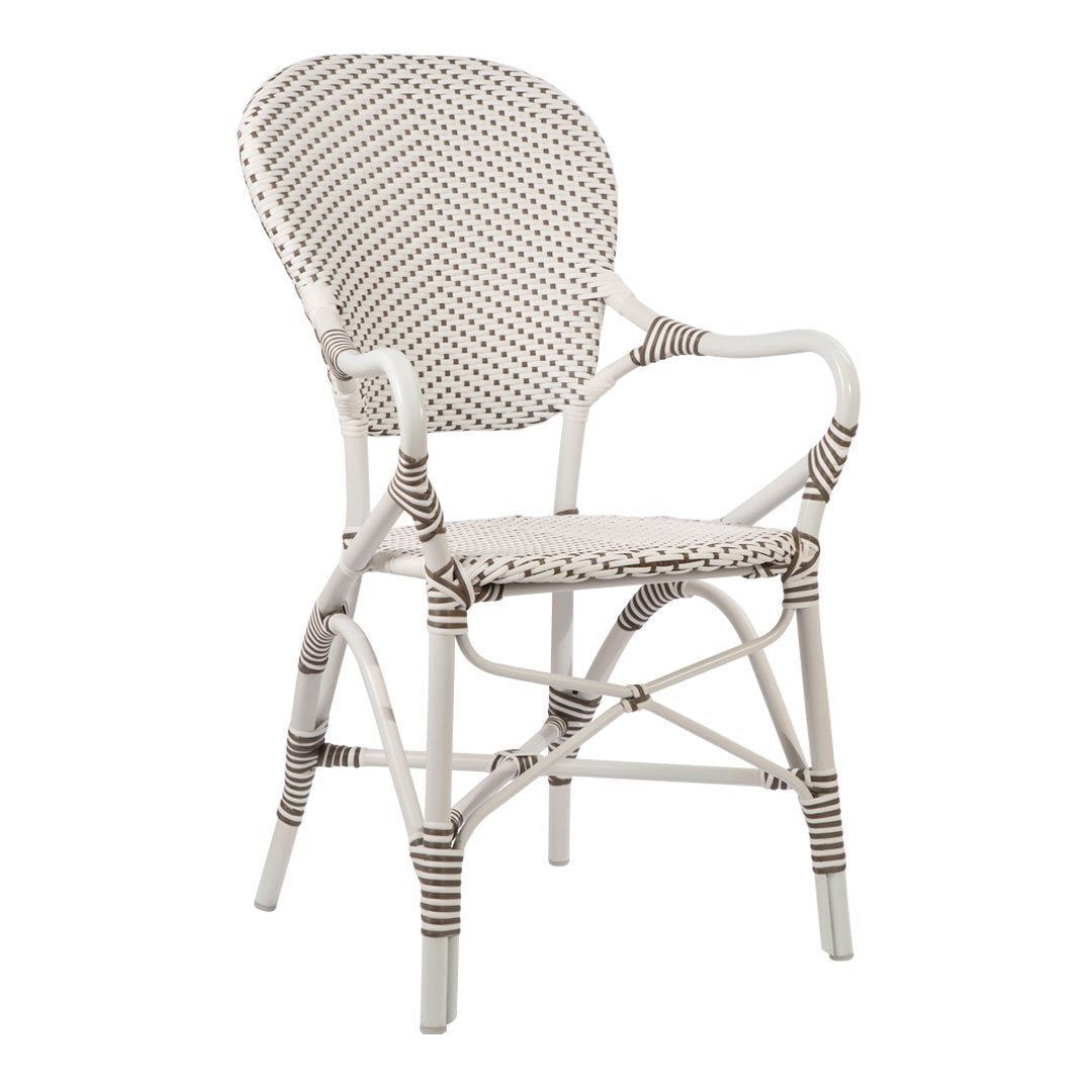 Isabell Armchair - Aluminum Rattan Stackable Outdoor Chair for Patio, Garden, Poolside & Balcony - Modern & Durable Furniture