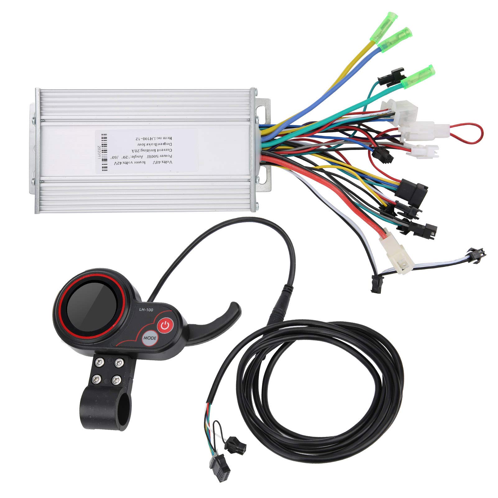 48V 500W Electric Bike Controller with LCD Display, Timer & Sleep Mode - Internal Circuit Thumb Shifter for E-Bikes and Scooters | Perfect for Commuting, Urban Riding & Electric Vehicle Upgrades
