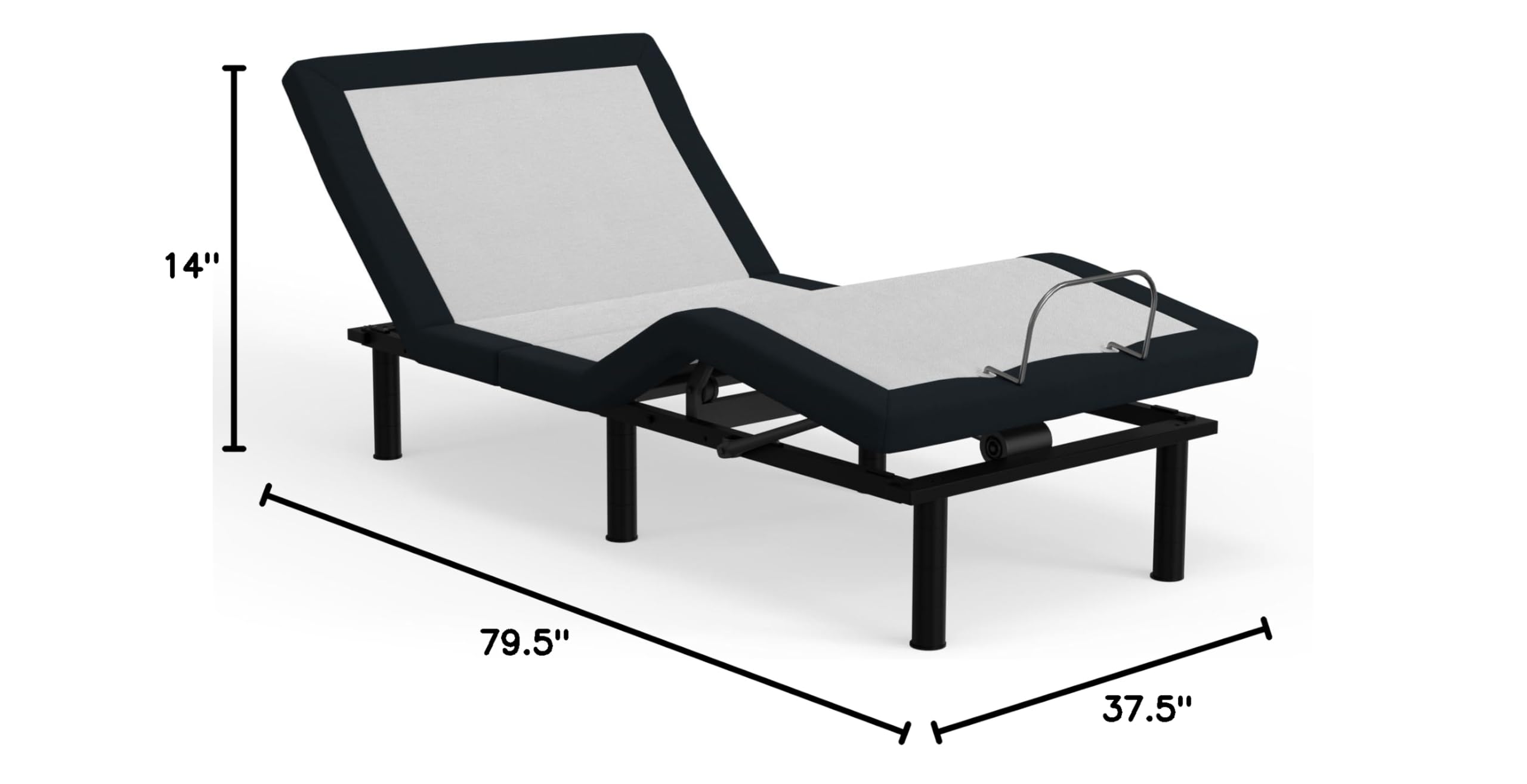 Blissful Nights e4 Twin XL Adjustable Bed Base with Massage & Anti-Snore - Zero Gravity, Dual USB Charging, Under Bed Nightlight, Wireless Remote - Perfect for Back Pain Relief, Reading & Relaxation in Bedroom