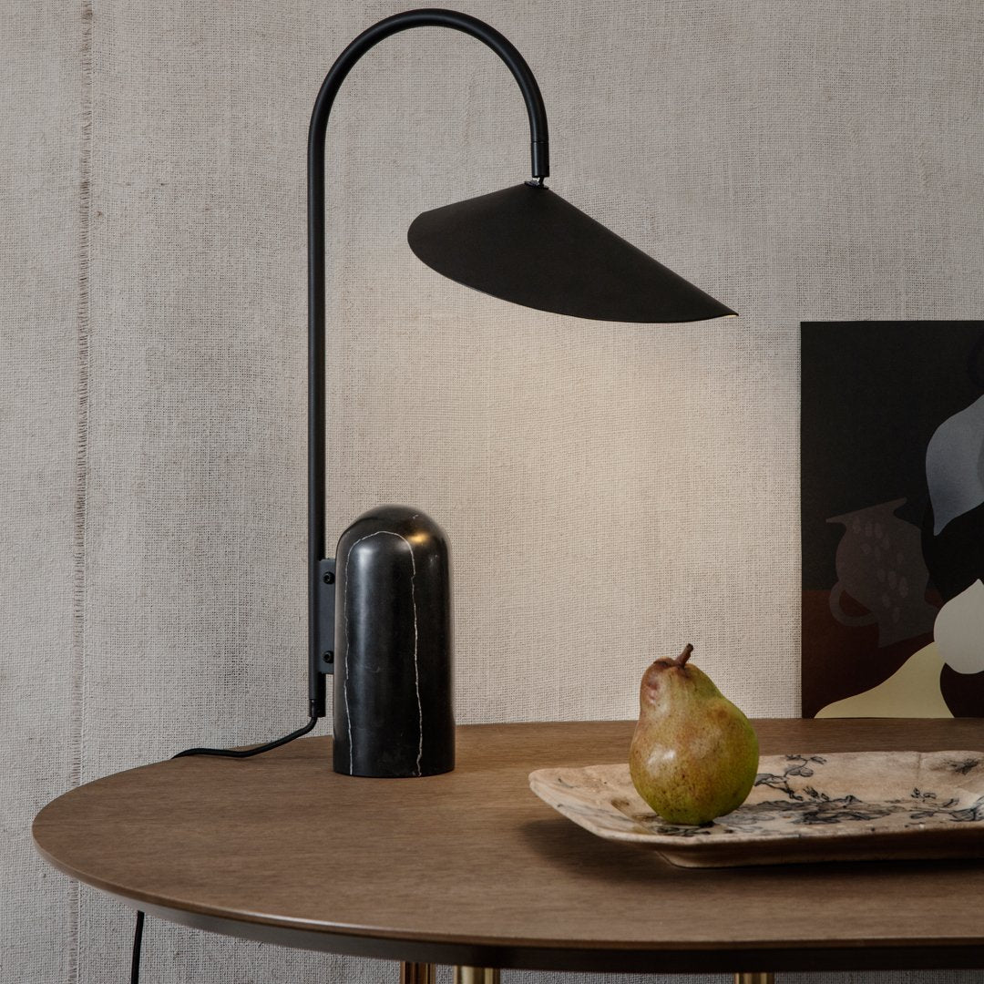 Ferm Living Arum Table Lamp - Modern Scandinavian Design LED Bedside Lamp for Living Room, Bedroom & Office Decor