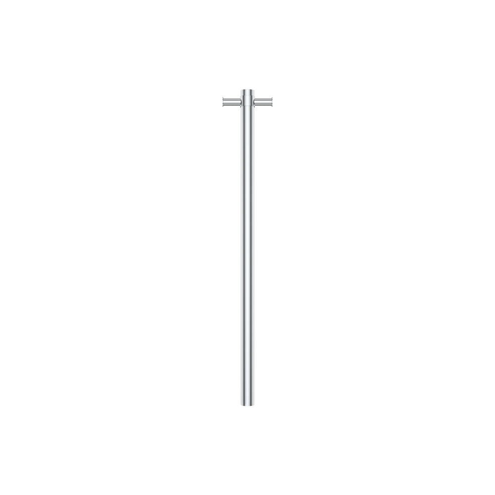 Fienza Isabella 827900 Vertical Heated Towel Rail - 100 x 900mm Chrome Finish | Bathroom Heated Towel Warmer for Spa, Luxury Home & Hotel Use