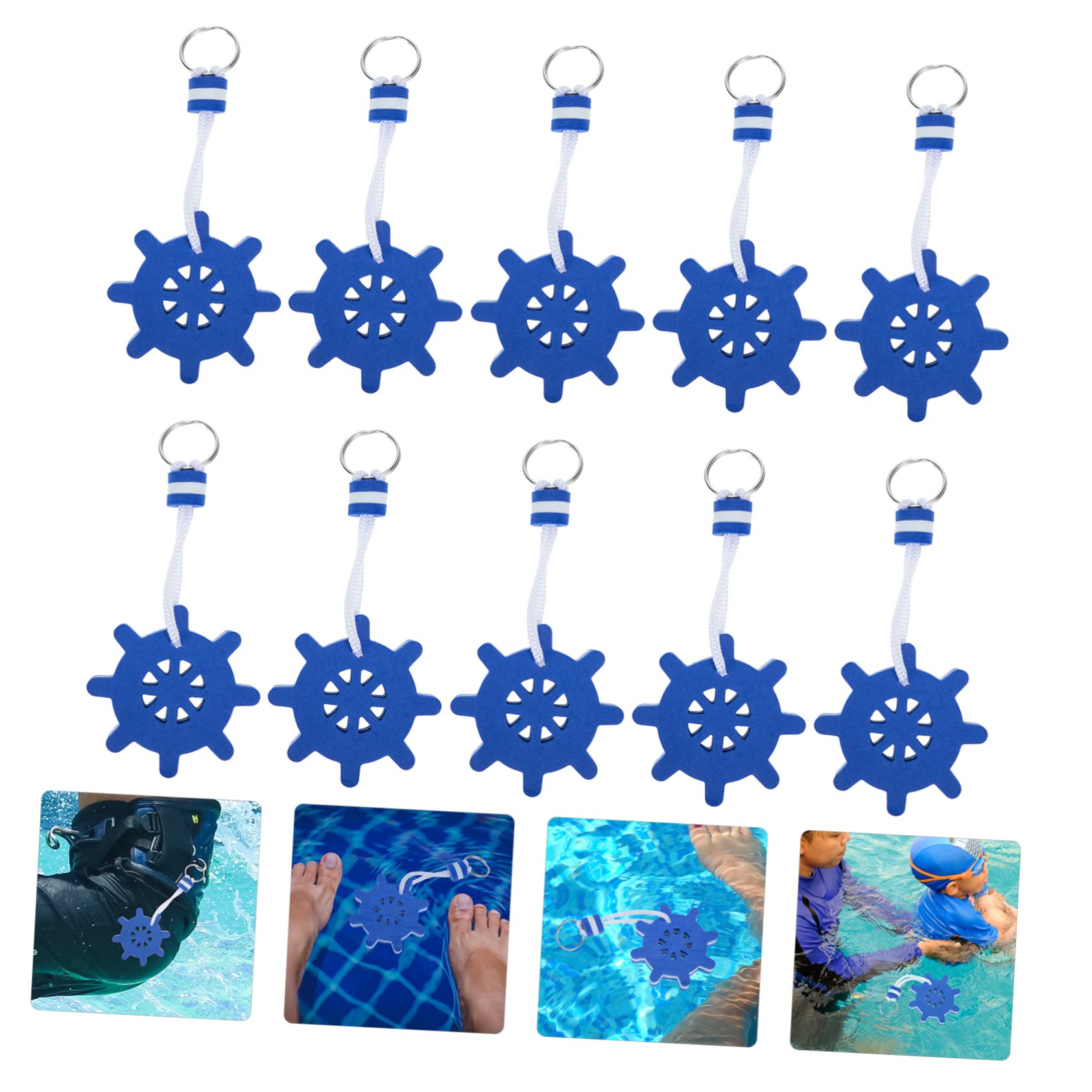 Parliky 2 Sets Floating Keychain with Carabiner - Waterproof Boat Keys Holder, Marine Safety Gear for Kayaking, Fishing & Outdoor Adventures (10pcs x 2) - Perfect for Beach, Pool, Boating & Water Sports