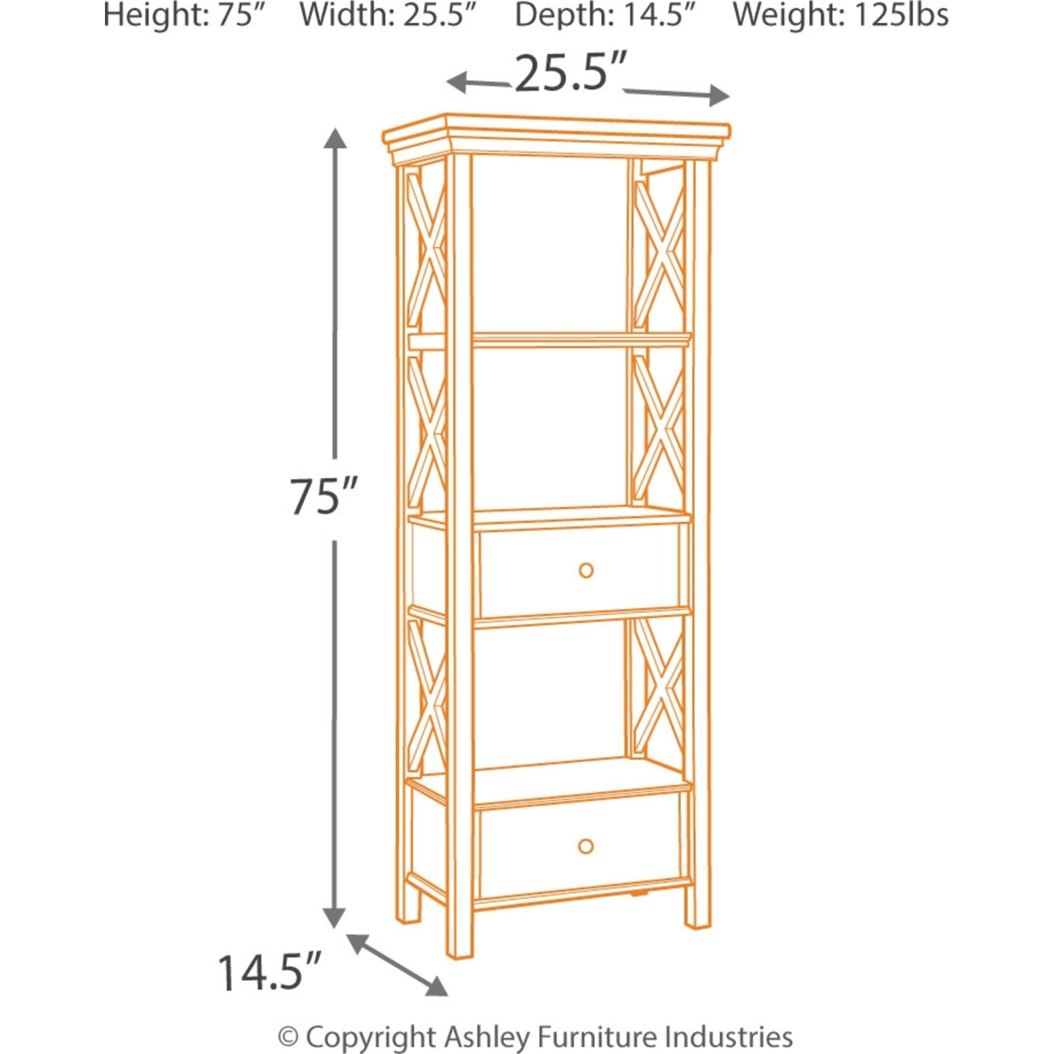 Bolanburg Antique White Display Cabinet - Elegant Glass Door Showcase for Living Room, Dining Room, or Office Decor (Model D647 76)