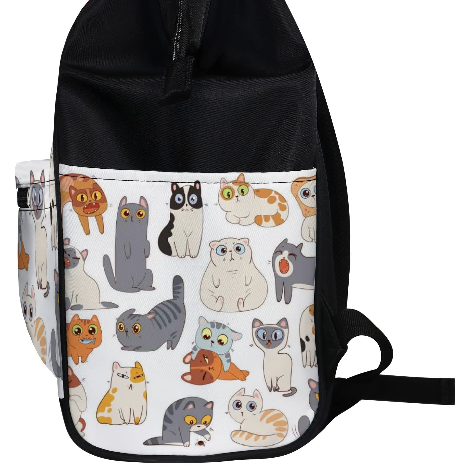 Waterproof Cute Kawaii Colorful Cats Diaper Backpack - Large Capacity Baby Nappy Changing Bag with Laptop Compartment | Durable Unisex Travel Backpack for Parents (Perfect for Daycare, Beach Trips & Family Outings)
