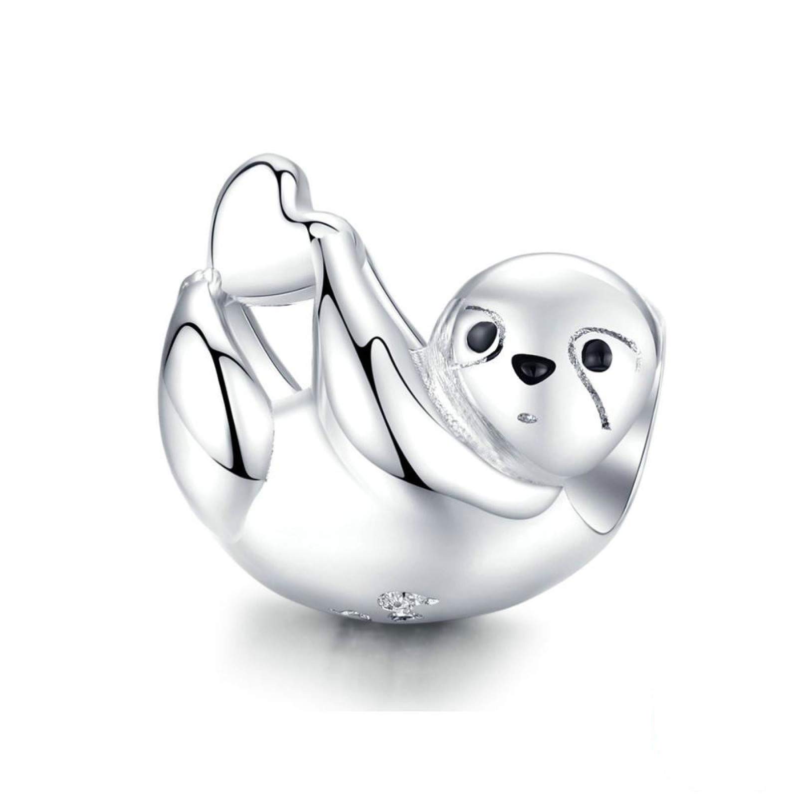 HGFRT 925 Sterling Silver Lazy Sloth Charm Beads for Bracelets - Animal Charms Jewelry Fit for Original Bracelets | Perfect for Casual Wear, Gifts & Boho Style Accessories