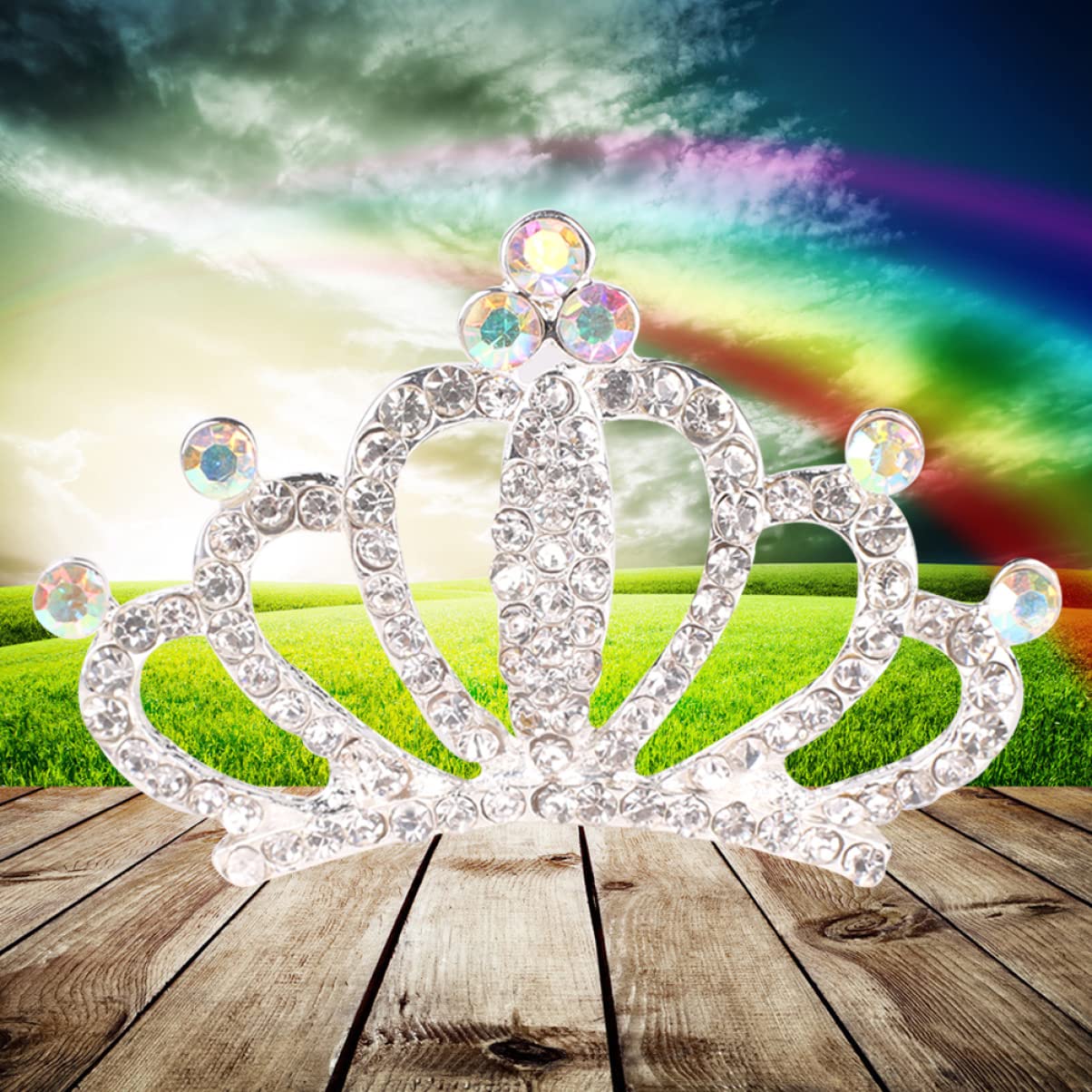 Beavorty Silver Bridal Tiara Headpiece – Floral Wedding Crown for Bride, Pageant, Girls Hair Accessories | Elegant Diamond Headgear for Weddings, Prom, Special Occasions