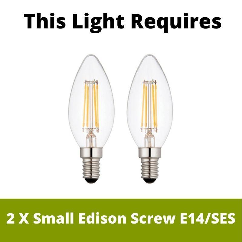 Almandite 2-Light Wall Sconce in Cream Gold Finish - Perfect for Bedroom, Living Room, and Hallway Lighting