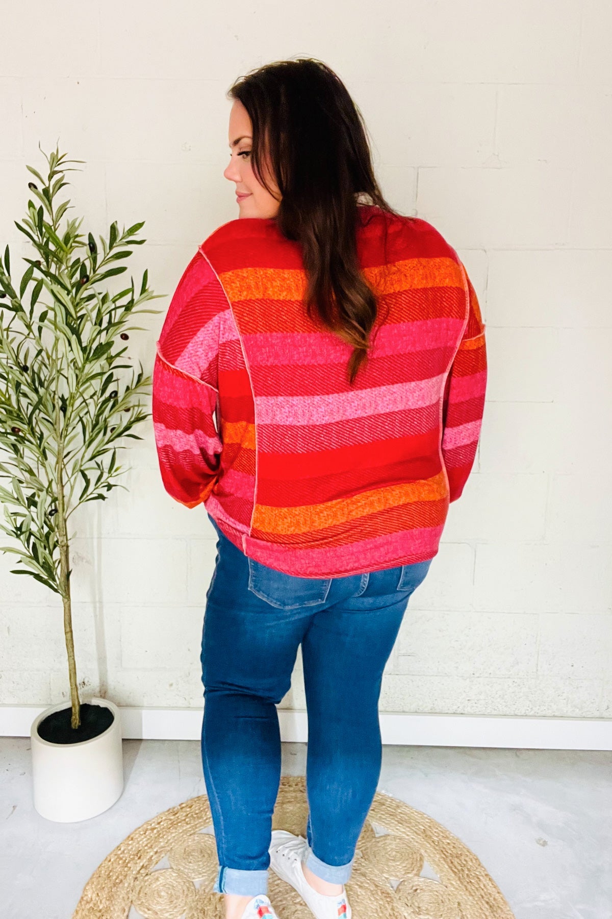 Bold Magenta Striped Button-Down Shirt with Placket Collar - Stylish Casual Wear for Work, Outings & Date Nights