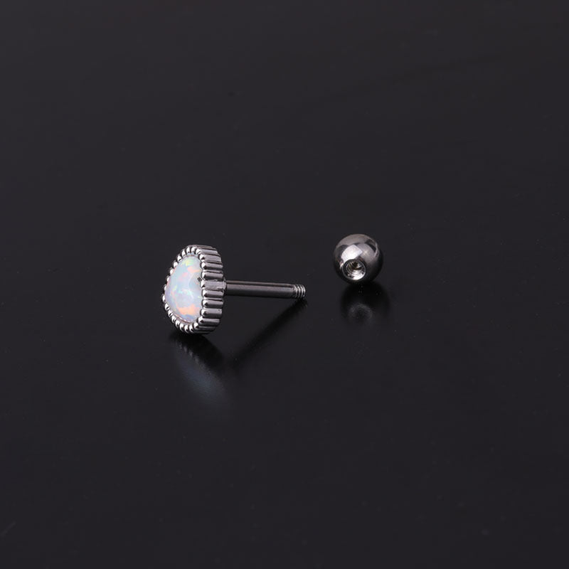 16G Cartilage Tiny Stud Earrings - Ruby Heart Earrings for Women | HSPJ290 | Perfect for Valentine's Day, Anniversary Gifts & Everyday Elegant Wear