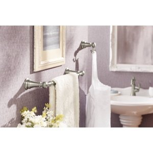 Moen YB8424ORB Weymouth 24-Inch Single Towel Bar in Oil Rubbed Bronze - Perfect for Bathroom, Spa & Home Decor