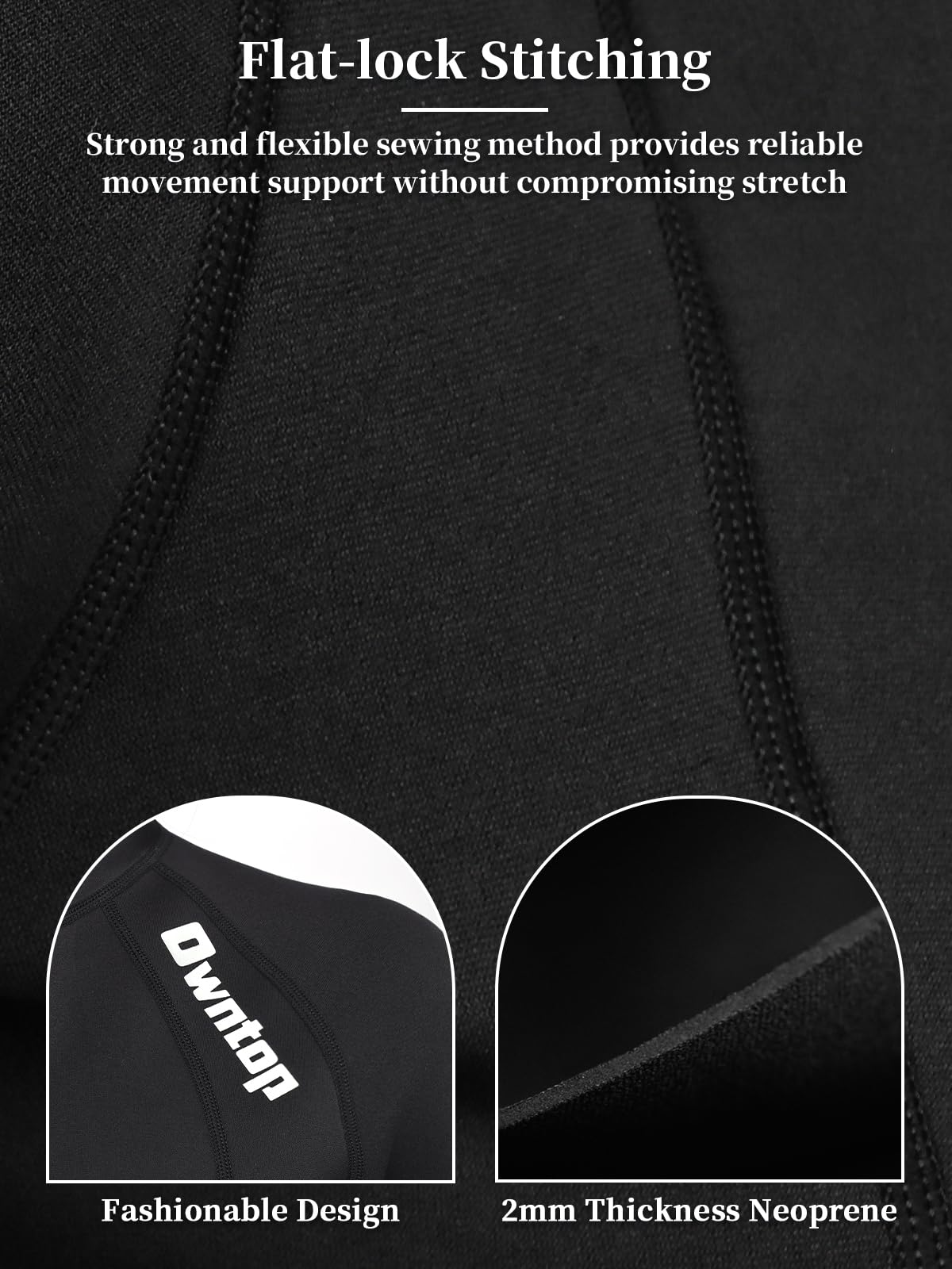 Owntop 2MM Neoprene Wetsuit Tops for Women & Men - Long Sleeve Front Zipper Swimwear for Swimming, Diving, Surfing & Water Sports | Flexible Comfortable Thermal Protection for Cold Water Activities