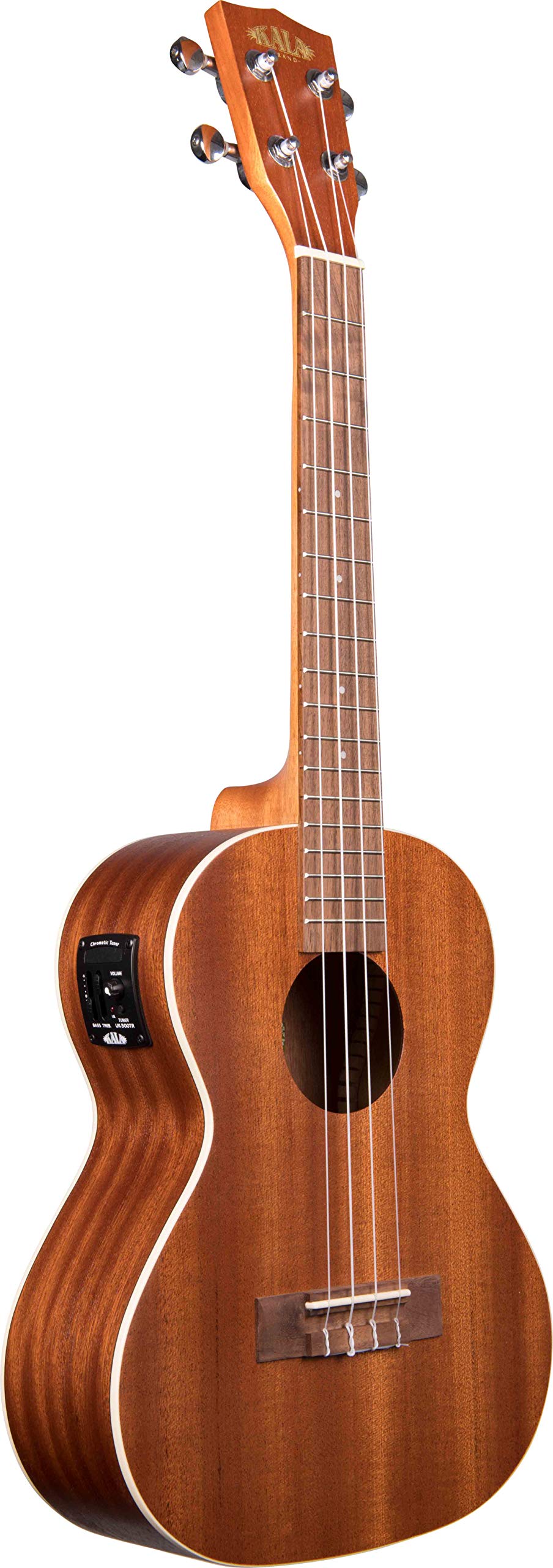 Kala KA-TE Mahogany Tenor Acoustic-Electric Ukulele Bundle with Gig Bag, Tuner, DVD & Polishing Cloth - Perfect for Beginners, Performances & Travel