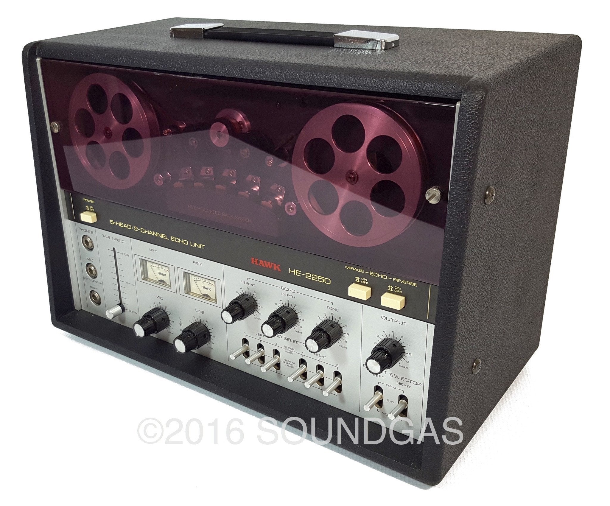 Hawk HE 2250 Professional 5-Head 2-Channel Karaoke Echo Machine - Perfect for Home Singing, Parties & Live Performances