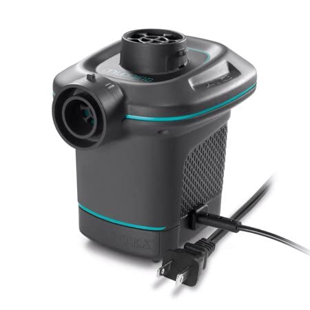 Intex Quick-Fill AC Electric Air Pump 110-120V with 650 L/min Max Air Flow - Fast Inflation for Air Mattresses, Pool Floats, Inflatables & Water Toys | Perfect for Camping, Travel & Home Use