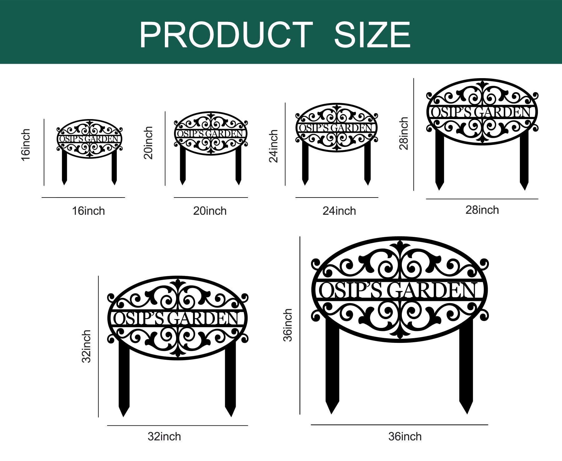 Personalized Metal Garden Signs - Custom Name Plaques for Outdoor & Vegetable Gardens - Unique Home & Yard Decor for Patio, Lawn, and Backyard Landscaping