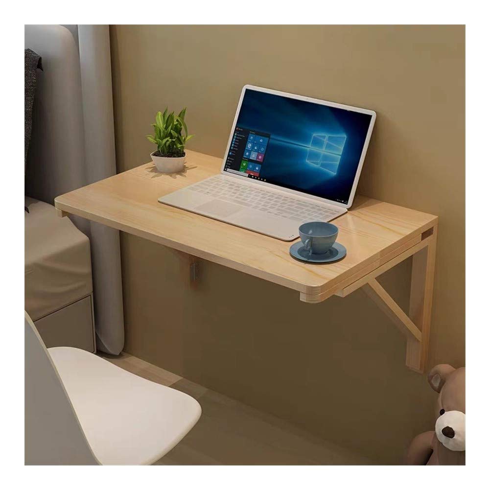 XHP Heavy Duty Folding Wall-Mounted Drop Leaf Table - 27.5x19.7 Inch Solid Wood Space-Saving Kitchen Desk for Dining, Office & Small Spaces | Perfect for Apartments, Dorms, Bedrooms & Home Offices