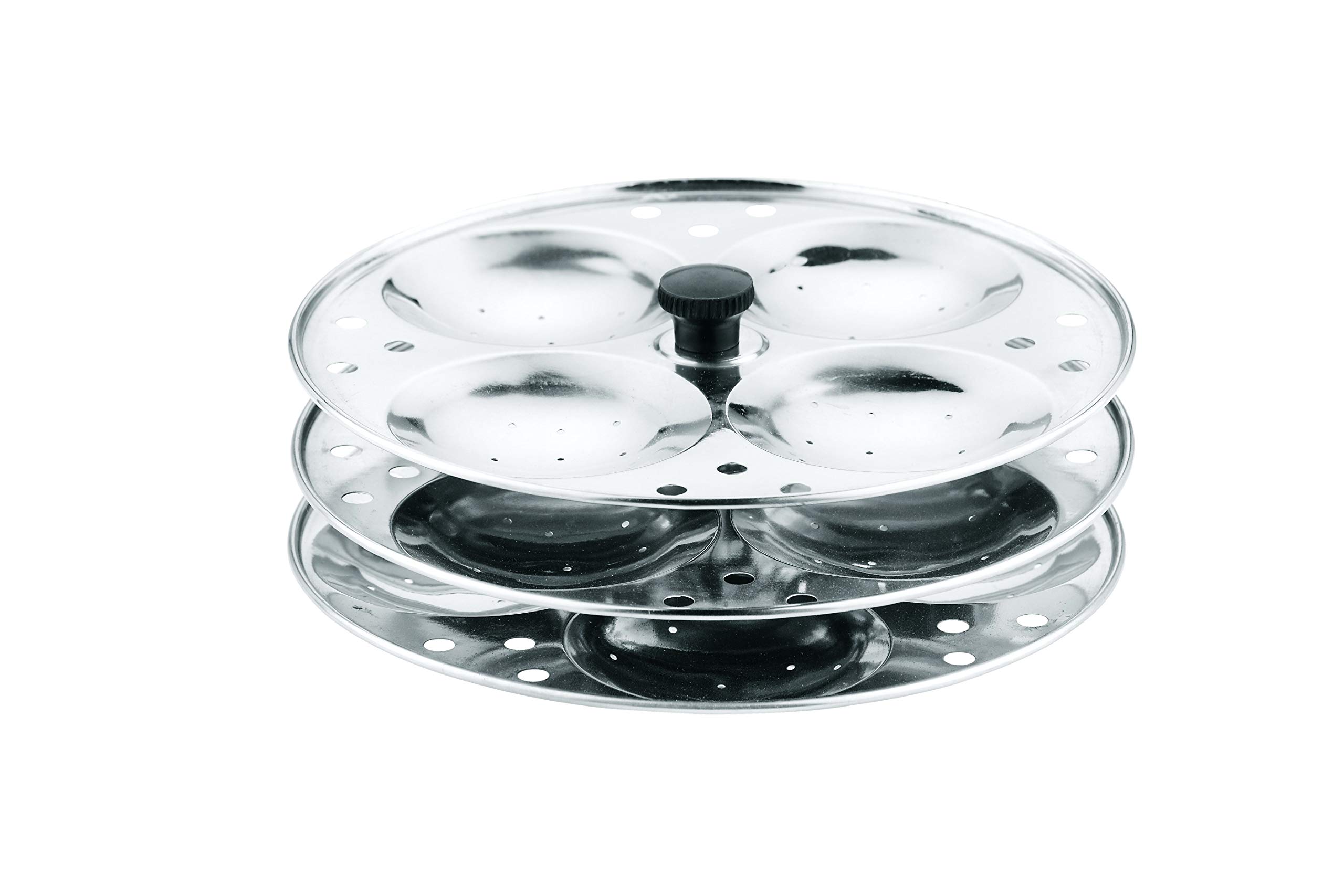 Premium Stainless Steel Idli Stand for Indian Cooking – 3-Tier Idli Maker for 12 Idlis – Food Grade, Dust Resistant & Ergonomic Design – Compatible with Pressure Cooker, Electric Pot & Instant Pot – Perfect for Home Kitchens & Indian Restaurants