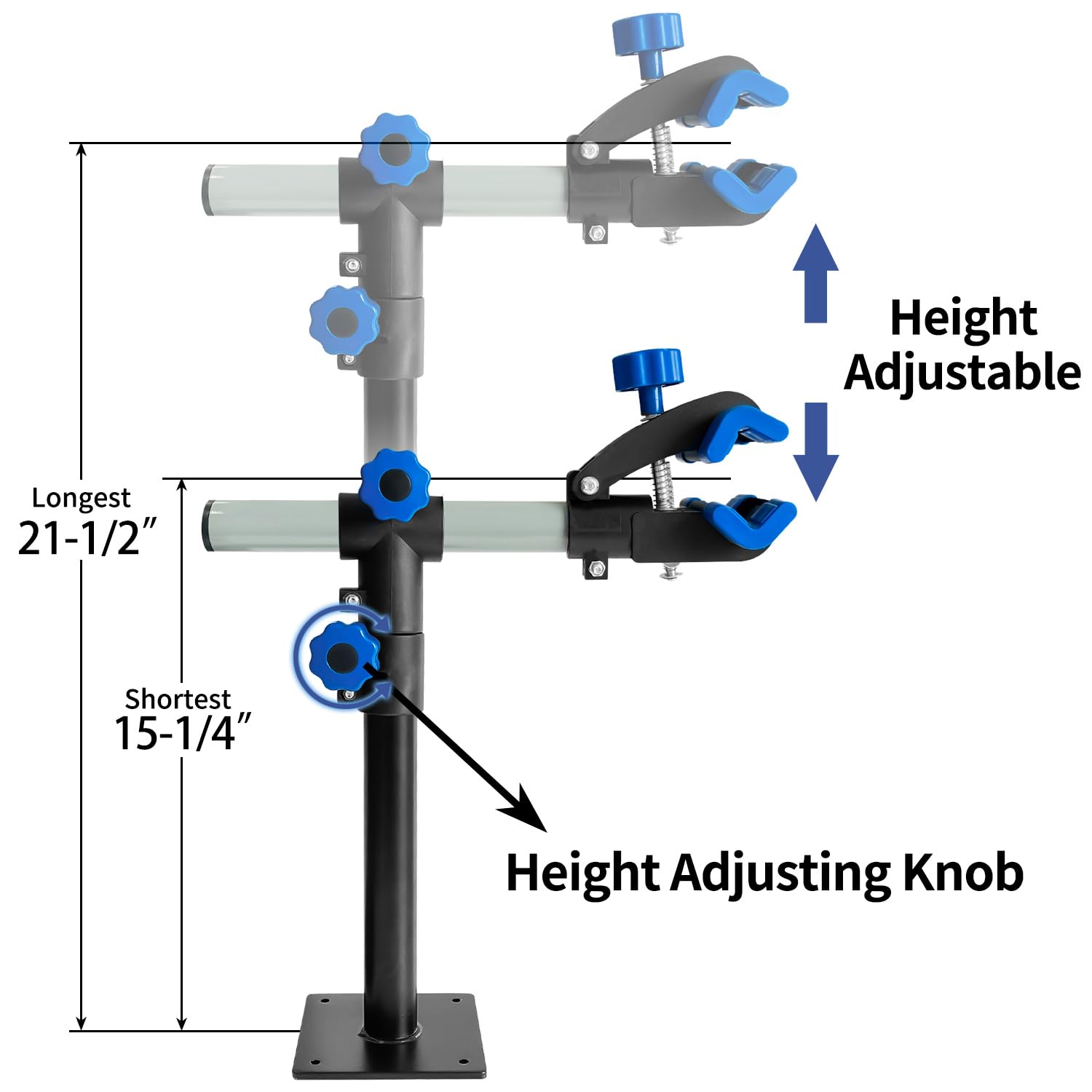 Adjustable Bike Repair Stand - Heavy Duty Wall Mount & Workbench Clamp for Home Bicycle Maintenance | Perfect for Garage, Workshop & Outdoor Bike Repairs